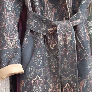 Solitaire Paisley Trench Coat - Multicolor
